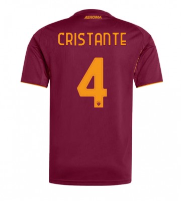Lacne Muži Futbalové dres AS Roma Bryan Cristante #4 2025-26 Krátky Rukáv - Domáci